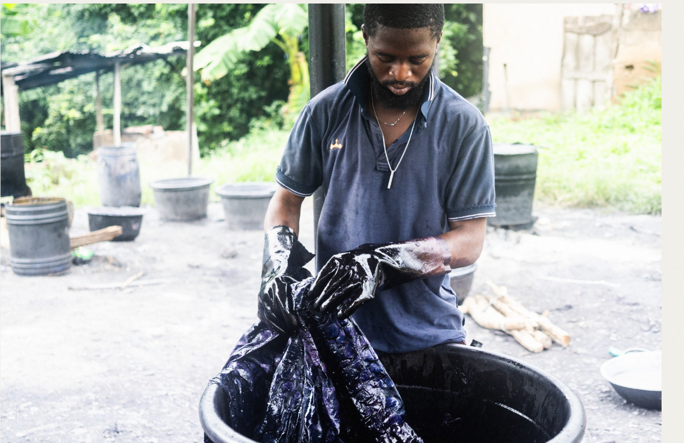 Blue Hands, adire dye yard in Abeokuta